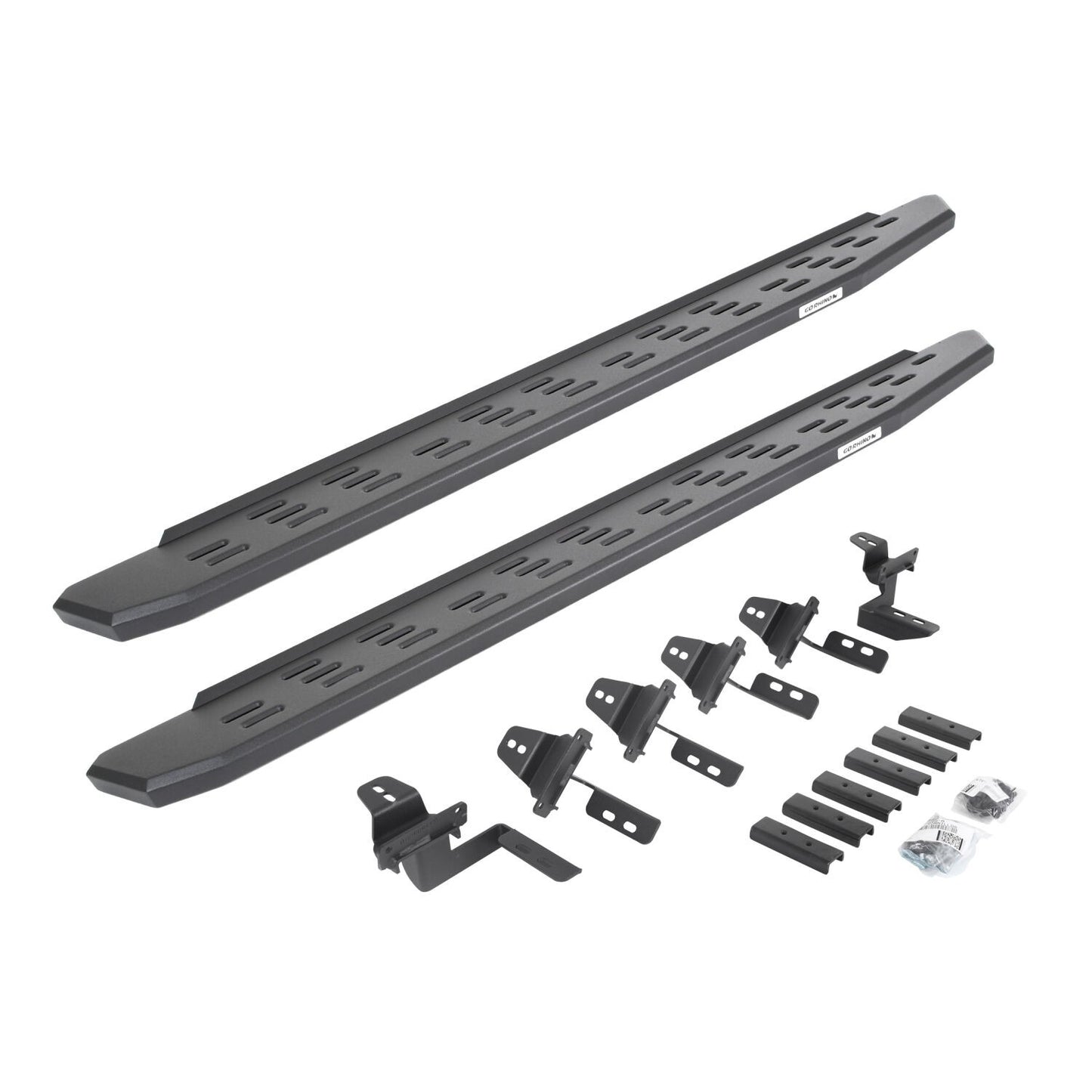 RB30 Running Boards with Mounting Bracket Kit Textured Black For 2007-2018 Jeep Wrangler JK 4 Door Go Rhino