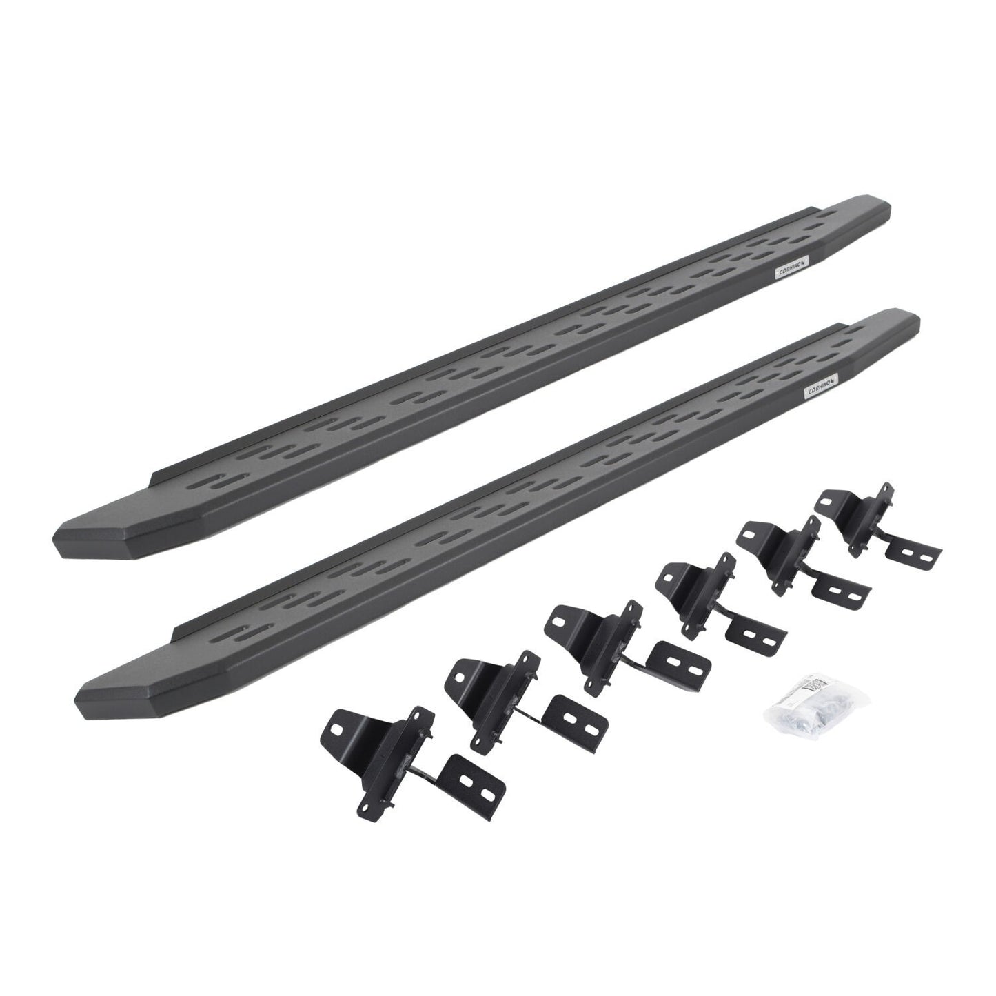 RB30 Running Boards with Mounting Bracket Kit Textured Black For 2018-2025 Jeep Wrangler JL 4 Door Go Rhino