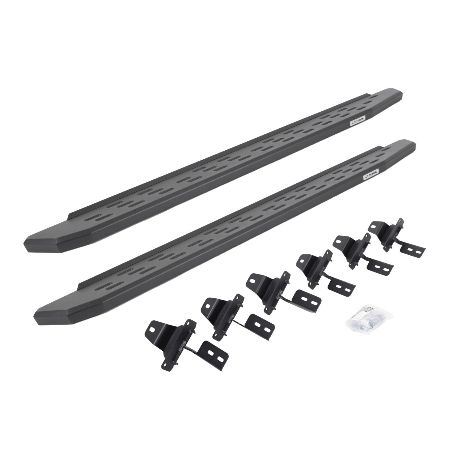 RB30 Running Boards with Mounting Bracket Kit Textured Black For 2018-2025 Jeep Wrangler JL 4 Door Go Rhino