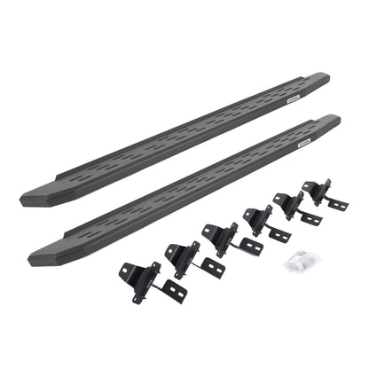 RB30 Running Boards with Mounting Bracket Kit Textured Black For 2018-2025 Jeep Wrangler JL 4 Door Go Rhino
