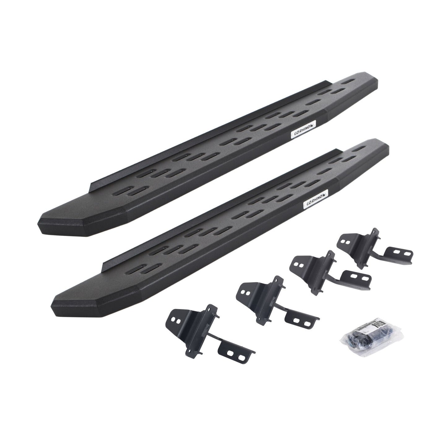 RB30 Running Boards with Mounting Bracket Kit Textured Black For 2007-2018 Jeep Wrangler JK 2 Door Go Rhino