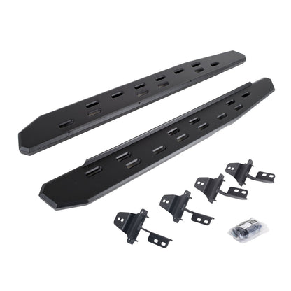 RB30 Slim Line Running Boards with Mounting Bracket Kit Textured Black For 2007-2018 Jeep Wrangler JK 2 Door Go Rhino