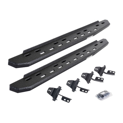 RB30 Slim Line 48 Inch Running Boards with Mounting Bracket Kit Protective Bedliner Coating For 2007-2018 Jeep Wrangler JK Go Rhino