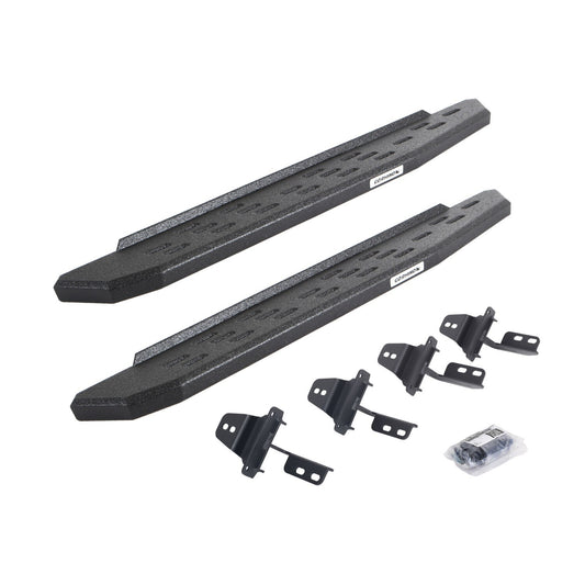 RB30 Running Boards with Mounting Bracket Kit Protective Bedliner Coating For 2007-2018 Jeep Wrangler JK 2 door Go Rhino