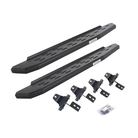 RB30 Running Boards with Mounting Bracket Kit Textured Black For 2018-2025 Jeep Wrangler JL 2 Door Go Rhino