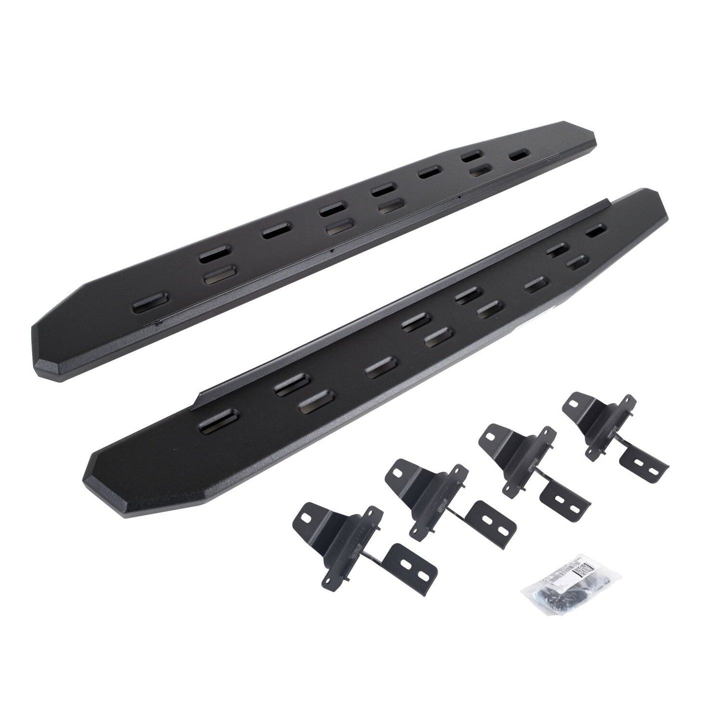 RB30 Slim Line Running Boards with Mounting Bracket Kit Textured Black For 2018-2025 Jeep Wrangler JL 2 Door Go Rhino
