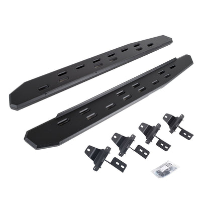 RB30 Slim Line Running Boards with Mounting Bracket Kit Textured Black For 2018-2025 Jeep Wrangler JL 2 Door Go Rhino