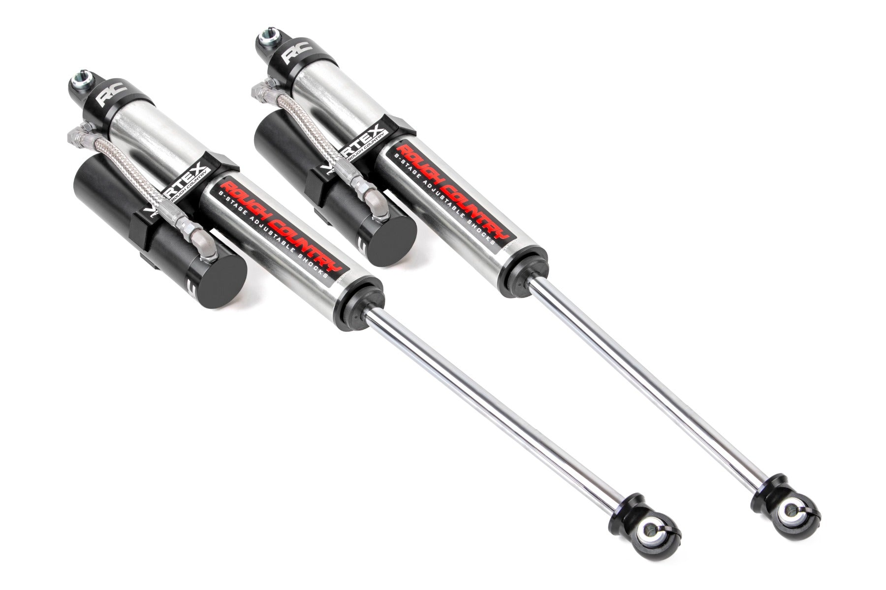 Vertex 2.5 Reservoir Rear Shocks 4-8 Inch Ford F-250 Super Duty 4WD (05-16) Rough Country