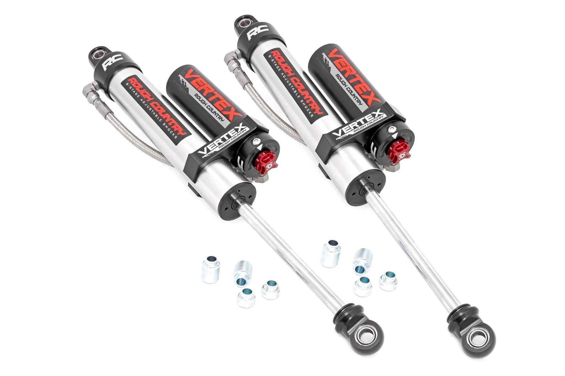Rough Country Vertex 2.5 Adjustable Rear Shocks 6 Inch 20-Up Jeep Gladiator JT/18-22 Wrangler JL Rough Country