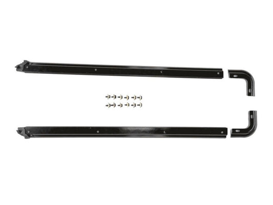 Tub Rail Kit for 1987-1995 Jeep Wrangler YJ, Black Rampage
