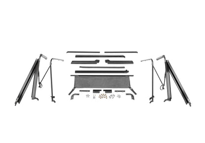 Soft Top Replacement Frame & Hardware, Includes Adjustable Spreader Bar for 1987-1995 Jeep Wrangler YJ, Black Rampage-1
