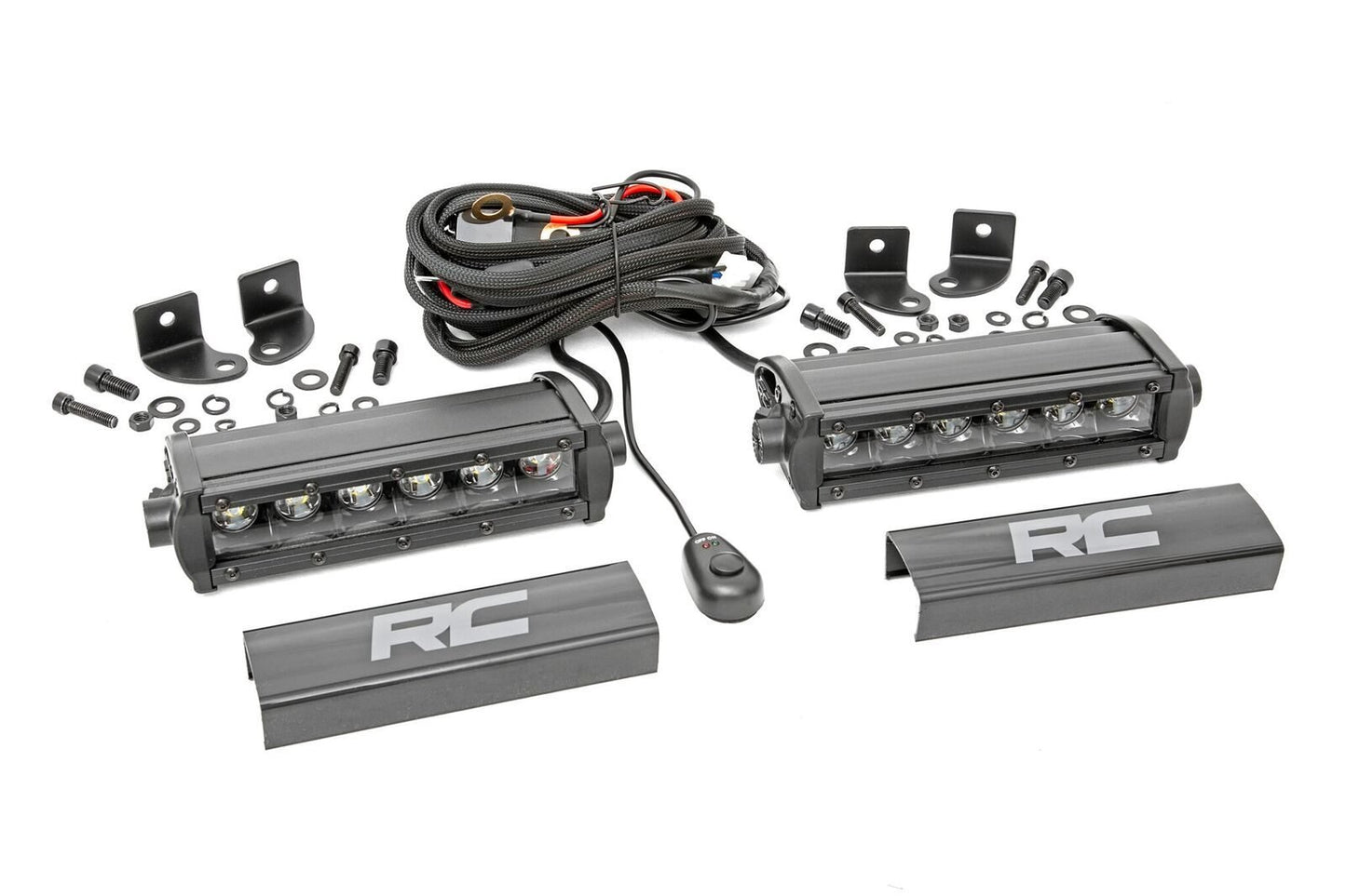 6 Inch Black Series LED Light Bar | Single Row | Pair Rough Country