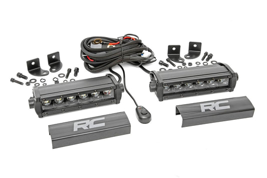6 Inch Black Series LED Light Bar | Single Row | Pair Rough Country