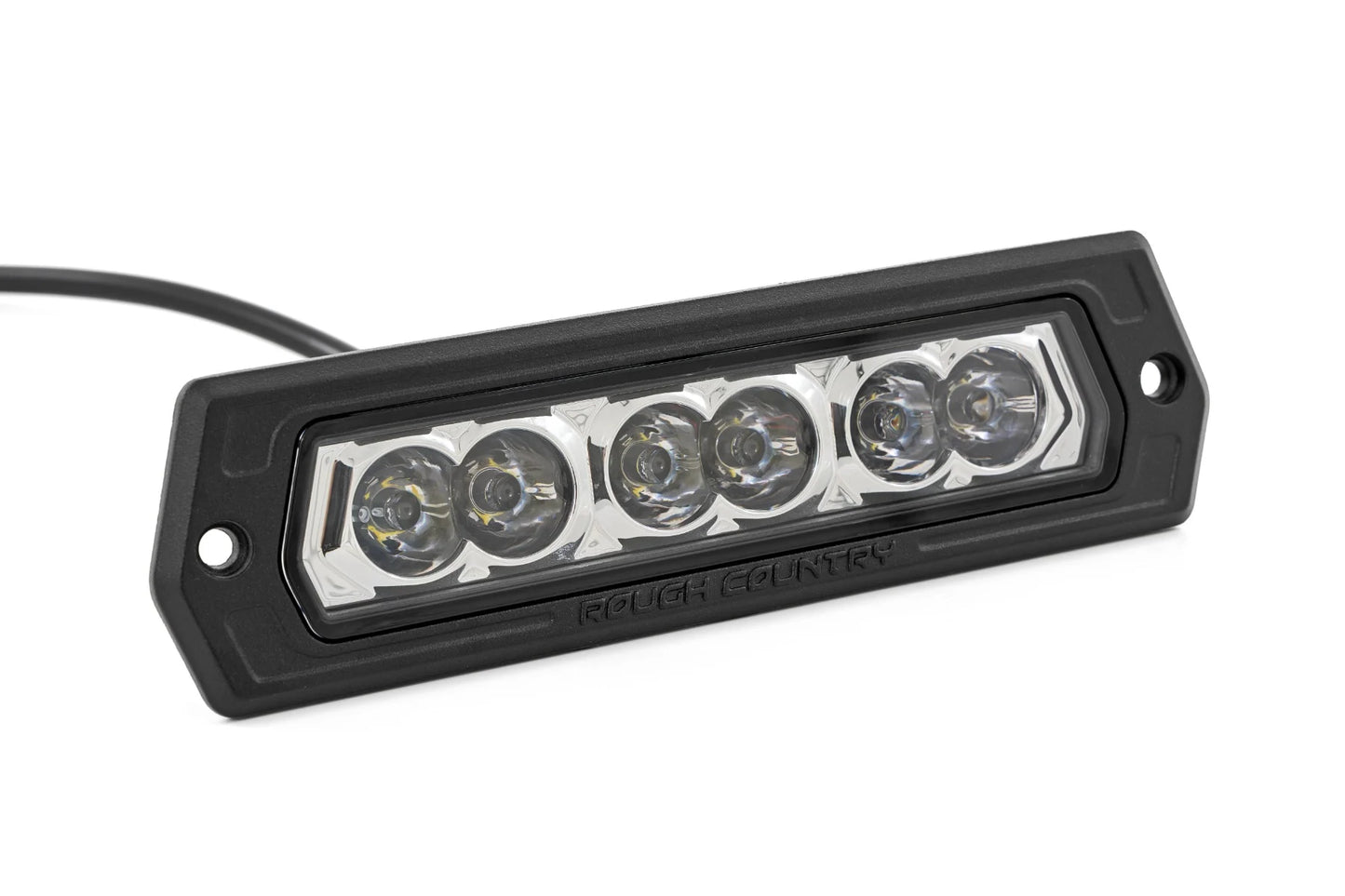 6 Inch Chrome Series LED Lights | Flush Mount | Pair Rough Country