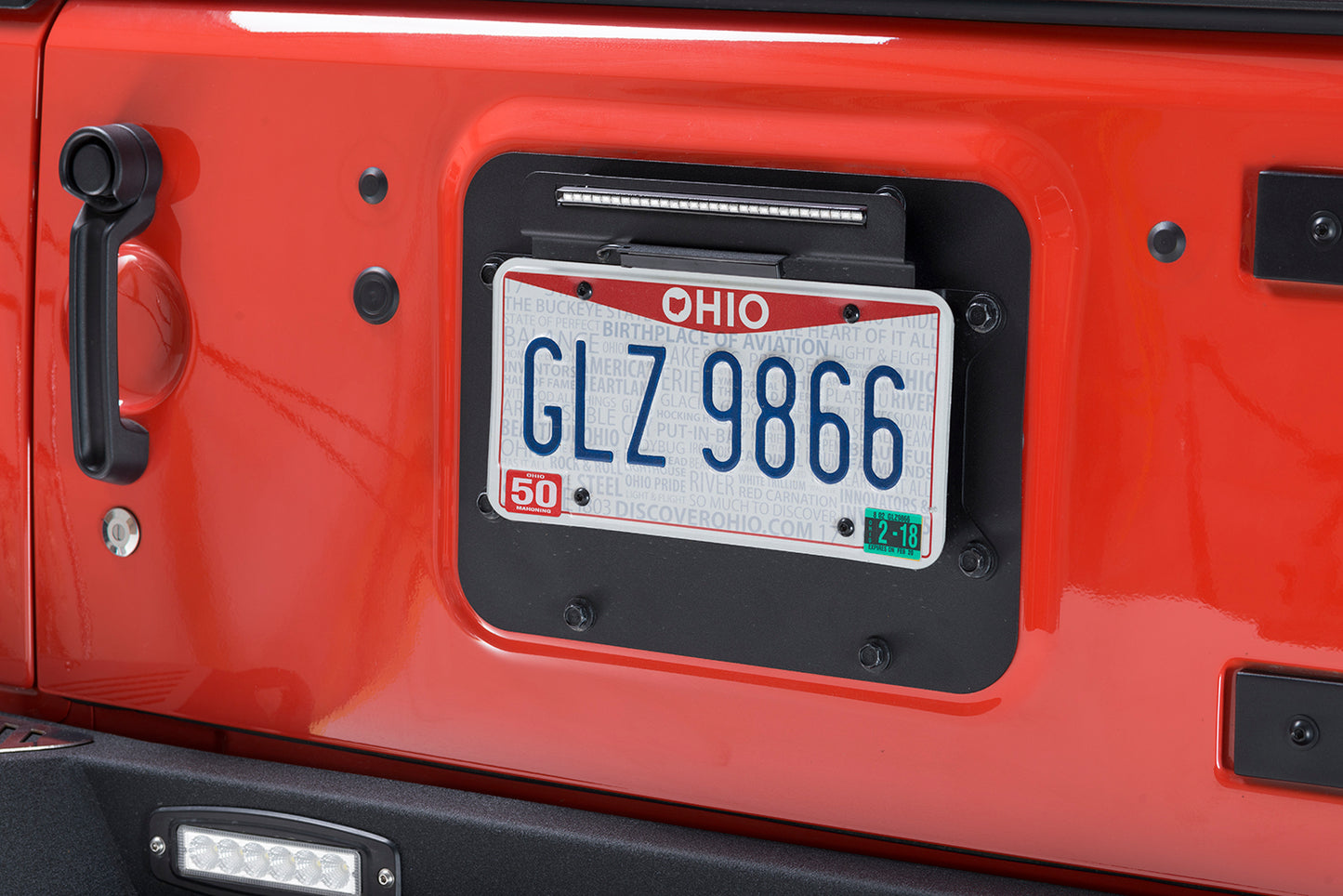 Jeep JK Tailgate Plug (set) 07-18 Wrangler JK Powdercoat Black Kentrol-1