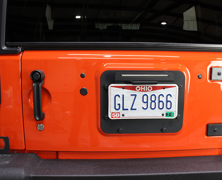 Jeep JK Tailgate Plug (set) 07-18 Wrangler JK Powdercoat Black Kentrol-2