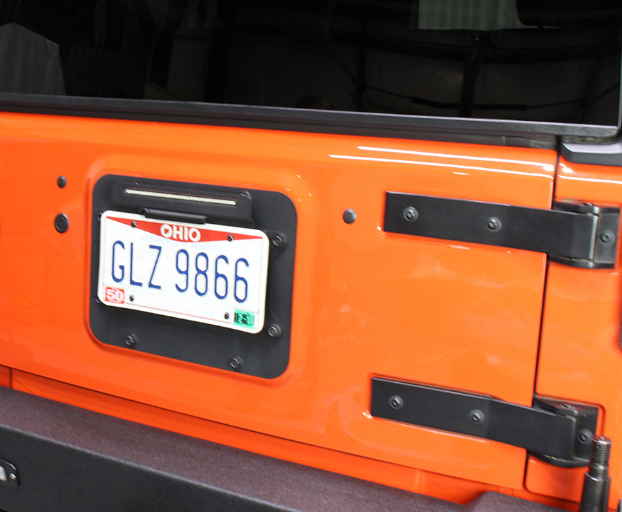 Jeep JK Tailgate Plug (set) 07-18 Wrangler JK Powdercoat Black Kentrol-3