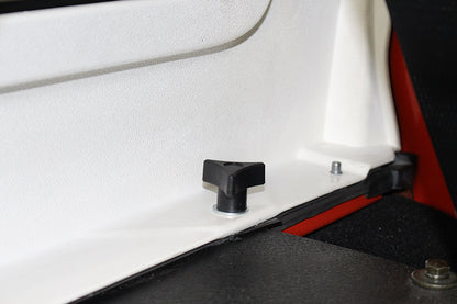 Jeep CJ/YJ CJ/YJ/TJ Door Hinge Liners 2 Door 76-06 CJ and Wrangler YJ/TJ Powdercoat Black Kentrol-4