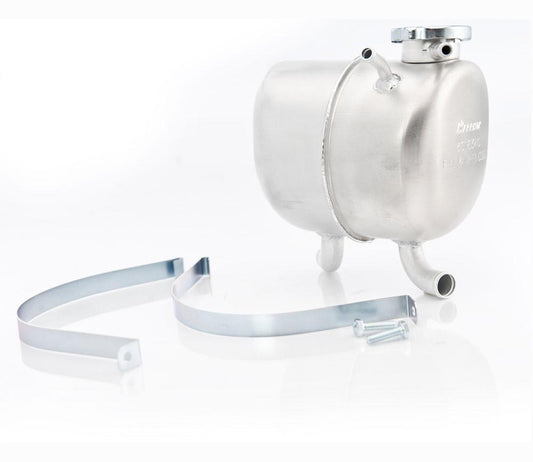 68-72 GM Surge Tank w/Cadmium Finish Cap and Mounting Strap Natural Finish Radiator Be Cool