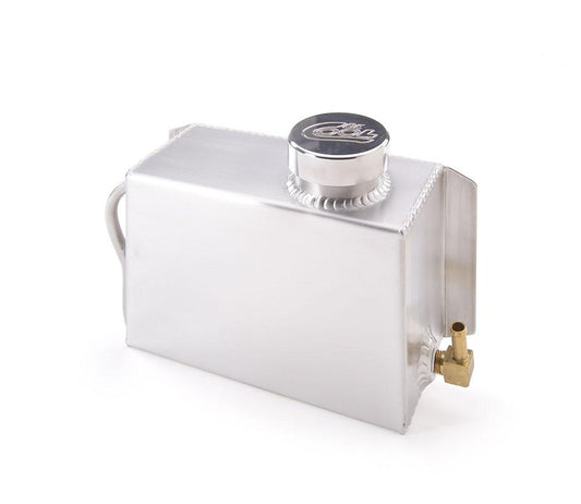 Horizontal Coolant Recovery Tank & Cap 8 x 5 X 3 1/2 Inch w/Driver Inlet Fabricated Aluminum Radiator Be Cool
