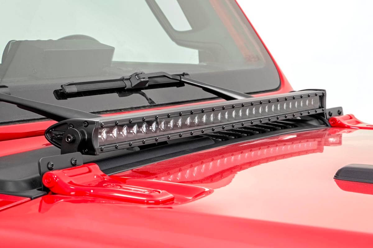 Rough Country Jeep 30 Inch LED Hood Kit 18-20 Wrangler JL, 20 Gladiator JT Rough Country
