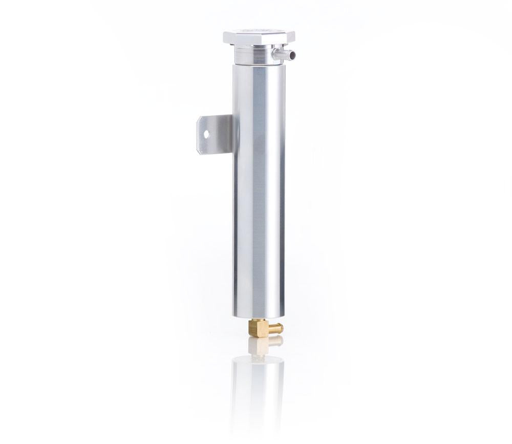 Vented Recovery Tank 2 1/4 x 10 Inch w/Filler Neck Cap & Mounting Bracket Diamond-Cut Aluminum Radiator Be Cool
