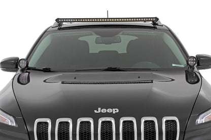 LED Light Kit Ditch Mount 2 Inch Black Pair Spot Jeep Cherokee KL (14-21) Rough Country-2