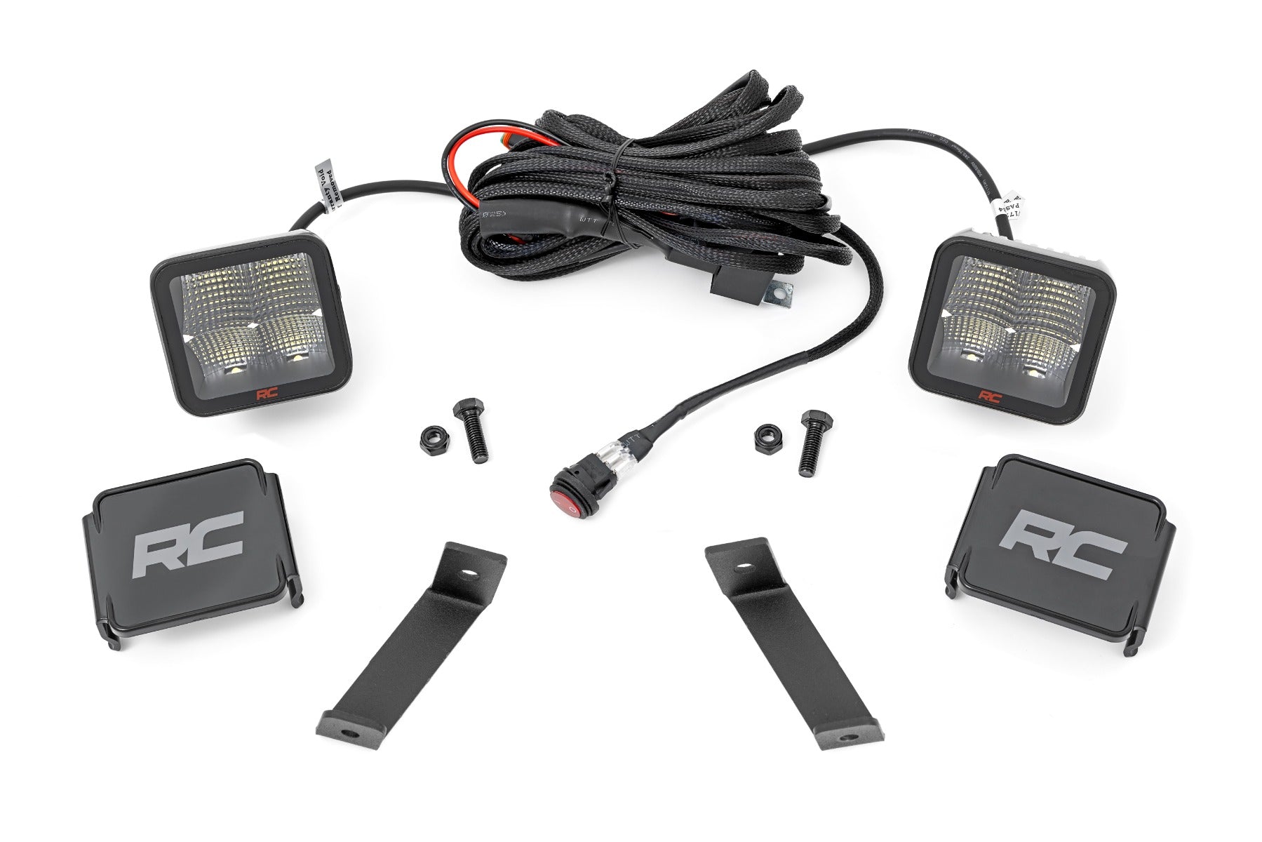 Rough Country LED Light Ditch Mount 2 Inch Spectrum Pair Spot Jeep KL 14-21 Rough Country
