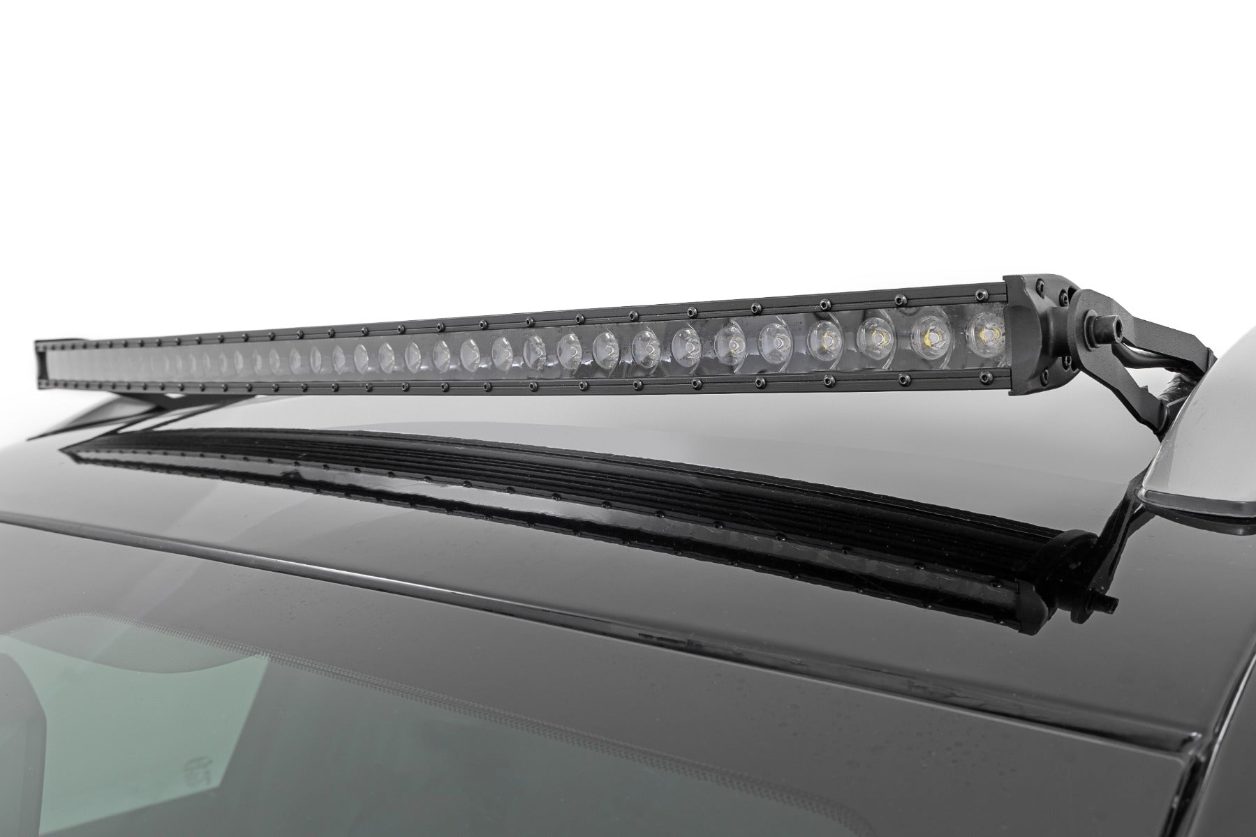 LED Light Kit Roof Mount 40 Inch Black Single Row Jeep Cherokee KL (14-23) Rough Country