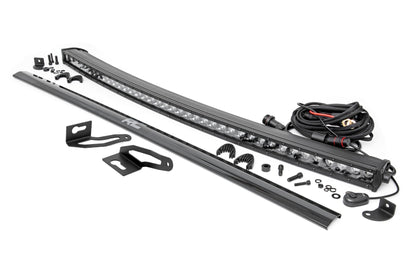 LED Light Kit Roof Mount 40 Inch Black Single Row Jeep Cherokee KL (14-23) Rough Country-4