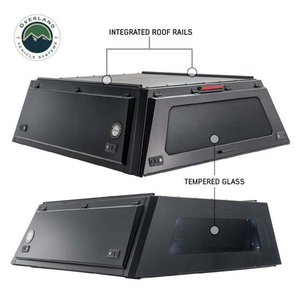 Expedition Truck Cap W/Full Wing Doors, Front and Rear Windows and 3rd Brake Light 2016-2023 Toyota Tacoma 5 Foot Bed Overland Vehicle Systems-4