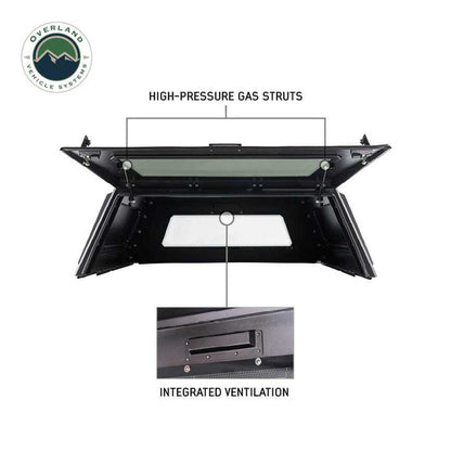 Expedition Truck Cap W/Full Wing Doors, Front and Rear Windows and 3rd Brake Light 2016-2023 Toyota Tacoma 5 Foot Bed Overland Vehicle Systems-10
