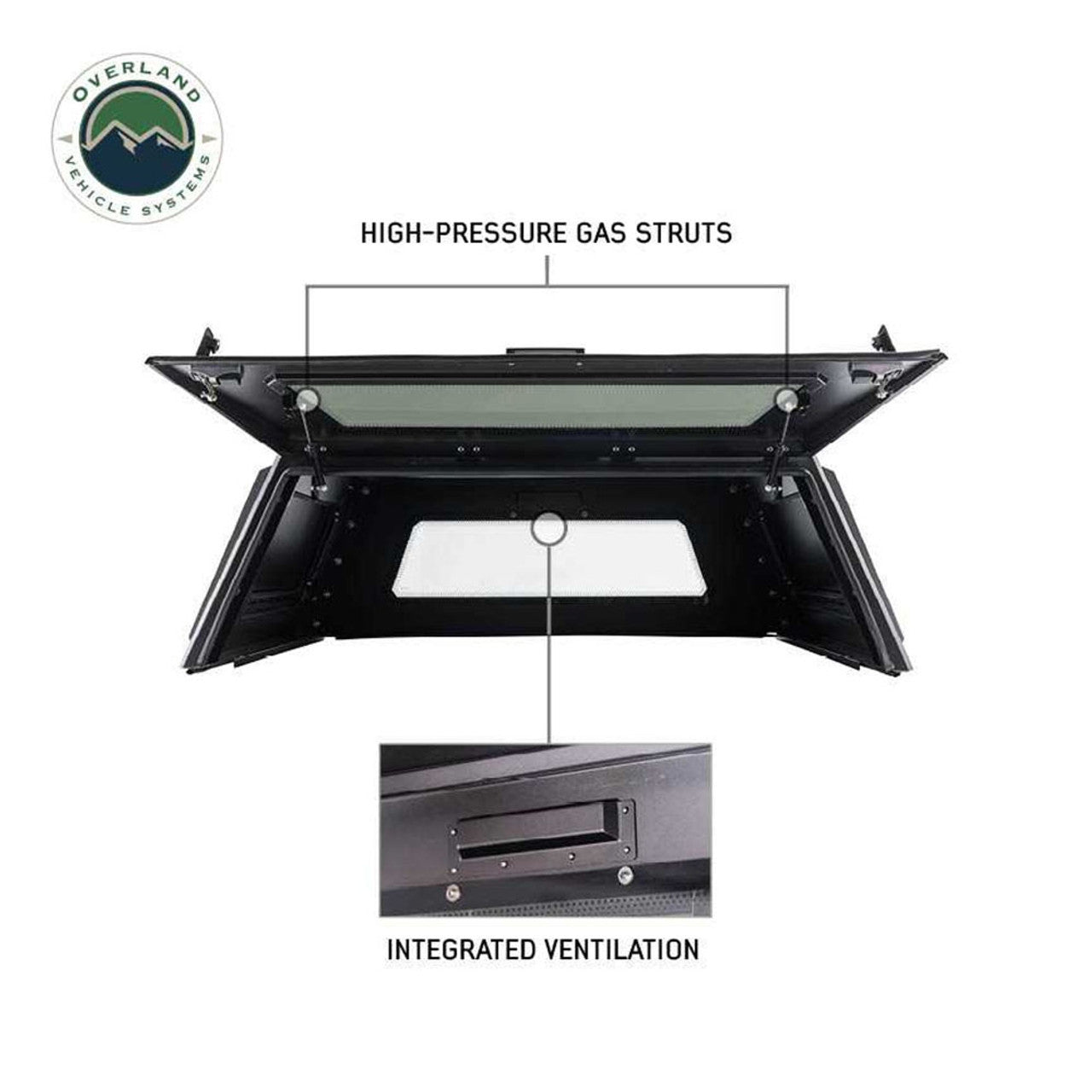 Expedition Truck Cap W/Full Wing Doors, Front and Rear Windows and 3rd Brake Light 09-24 Ford F150 5.5 Foot Bed Overland Vehicle Systems-10