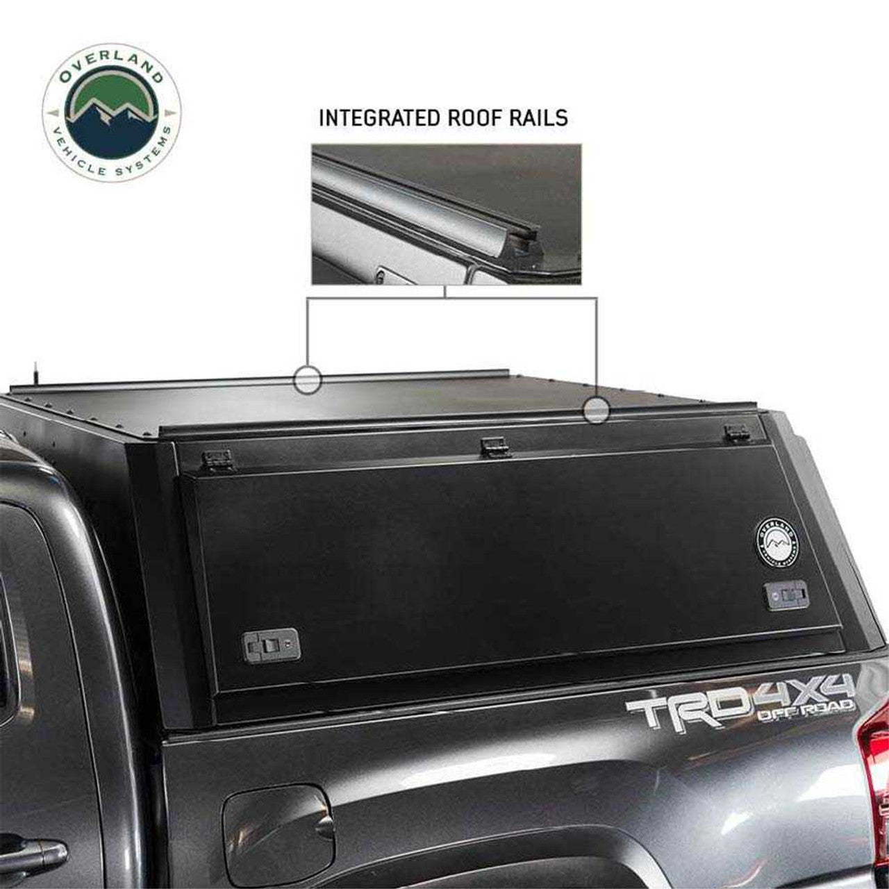 Overland Vehicle Systems Expedition Truck Cap W/Full Wing Doors, Front and Rear Windows and 3rd Brake Light 19-24 Ram 1500 5.7 Foot Bed Overland Vehicle Systems