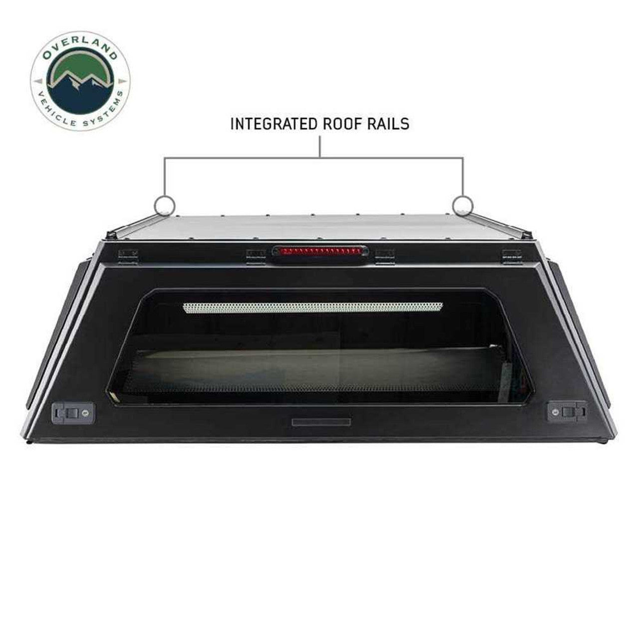 Overland Vehicle Systems Expedition Truck Cap W/Full Wing Doors, Front and Rear Windows and 3rd Brake Light 19-24 Ram 1500 5.7 Foot Bed Overland Vehicle Systems