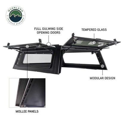 Expedition Truck Cap W/Full Wing Doors, Front and Rear Windows and 3rd Brake Light 17-22 Ford F250/350 6.8 Foot Bed Overland Vehicle Systems-8