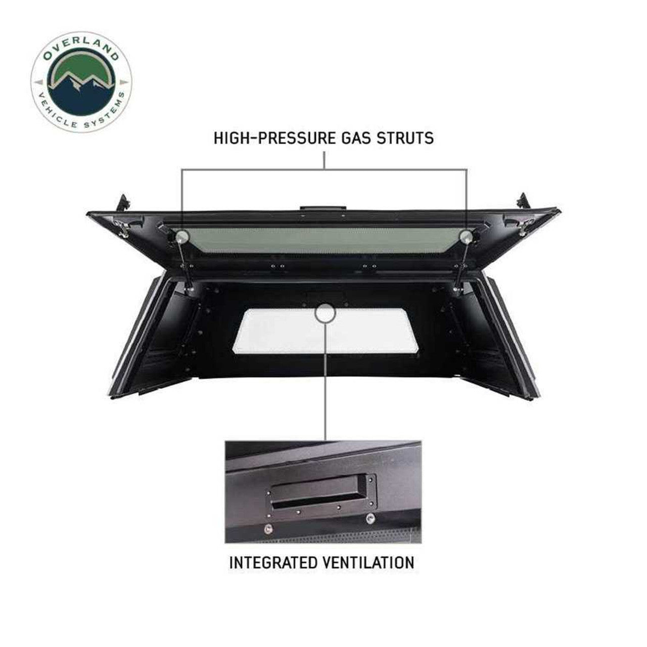 Expedition Truck Cap W/Full Wing Doors, Front and Rear Windows and 3rd Brake Light 17-22 Ford F250/350 6.8 Foot Bed Overland Vehicle Systems-9