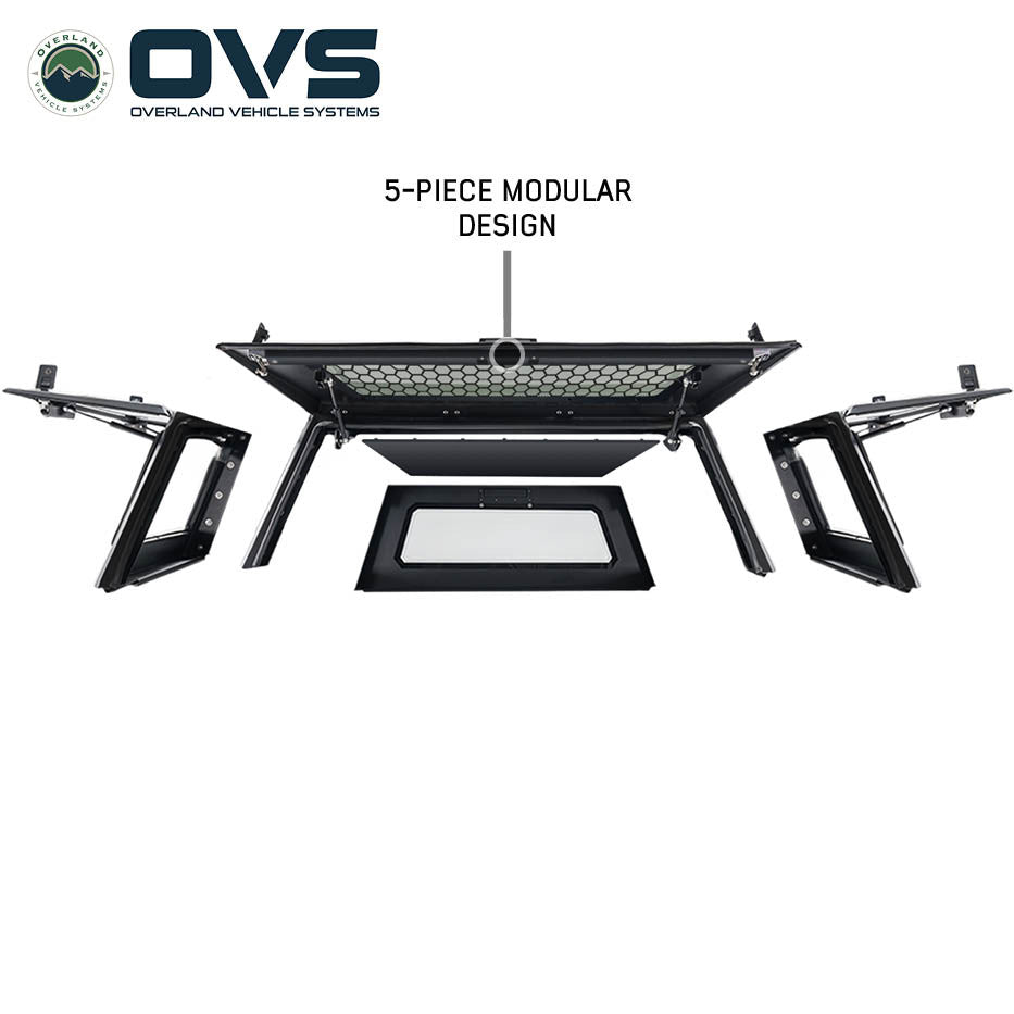Expedition - Truck Cap W/Full Wing Doors, Front and Rear Windows and 3rd Brake Light 24-26 Toyota Tacoma 5.0 Foot Bed Overland Vehicle Systems-1