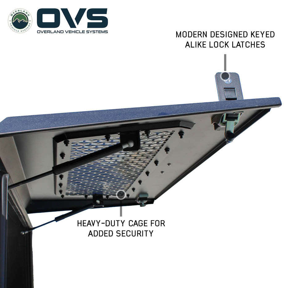 Expedition - Truck Cap W/Full Wing Doors, Front and Rear Windows and 3rd Brake Light 16-23 Toyota Tacoma Overland Vehicle Systems-6