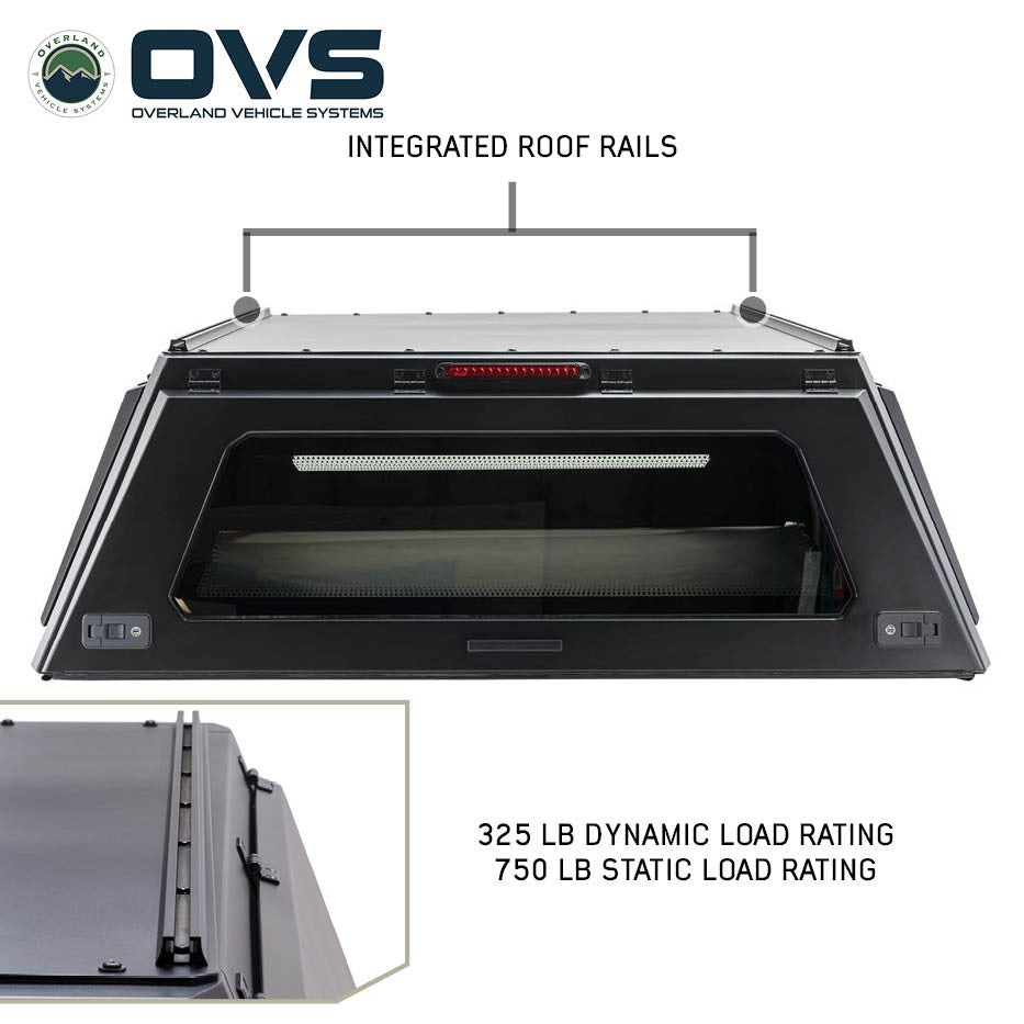Expedition - Truck Cap W/Full Wing Doors, Front and Rear Windows and 3rd Brake Light 24-26 Toyota Tacoma 6.0 Foot Bed Overland Vehicle Systems-3