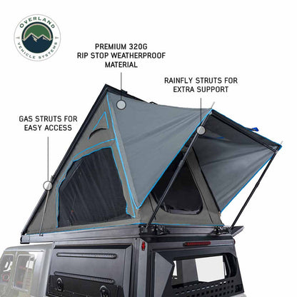 MagPak Camper W/Tent, Lights, Rear Molle Panel, Side Tie Downs, Front and Rear Windows 16-24 Toyota Tacoma 5 Foot Bed Overland Vehicle Systems-1