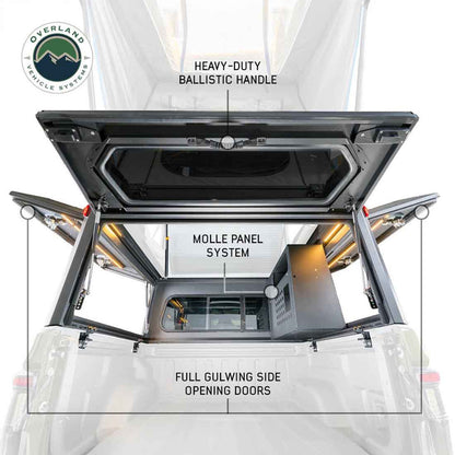 MagPak Camper W/Tent, Lights, Rear Molle Panel, Side Tie Downs, Front and Rear Windows 16-24 Toyota Tacoma 5 Foot Bed Overland Vehicle Systems-5