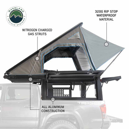 MagPak Camper W/Tent, Lights, Rear Molle Panel, Side Tie Downs, Front and Rear Windows 16-24 Toyota Tacoma 5 Foot Bed Overland Vehicle Systems-10