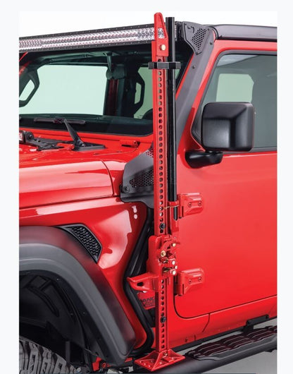 Exterior Jack Mount Textured Black 2018-2026 Jeep Wrangler JL 2020-2025 Jeep Gladiator Go Rhino-2