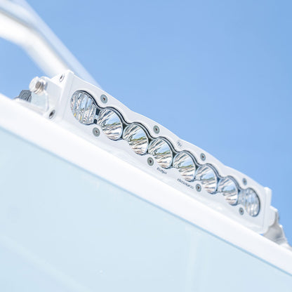 S8 White Straight LED Light Bar (10 Inch; Driving/Combo; Clear) Baja Designs-1