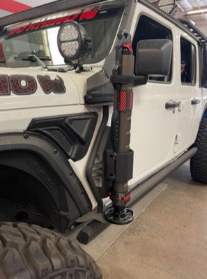 Exterior El Gato EG1 Jack Mount Textured Black 2018-2026 Jeep Wrangler JL 2020-2025 Jeep Gladiator Go Rhino-1