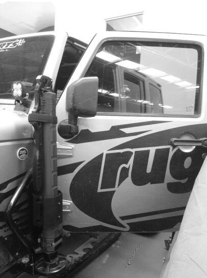 El Gato EG1 Exterior Jack Mount Textured Black For 2007-2018 Jeep Wrangler JK Go Rhino-1