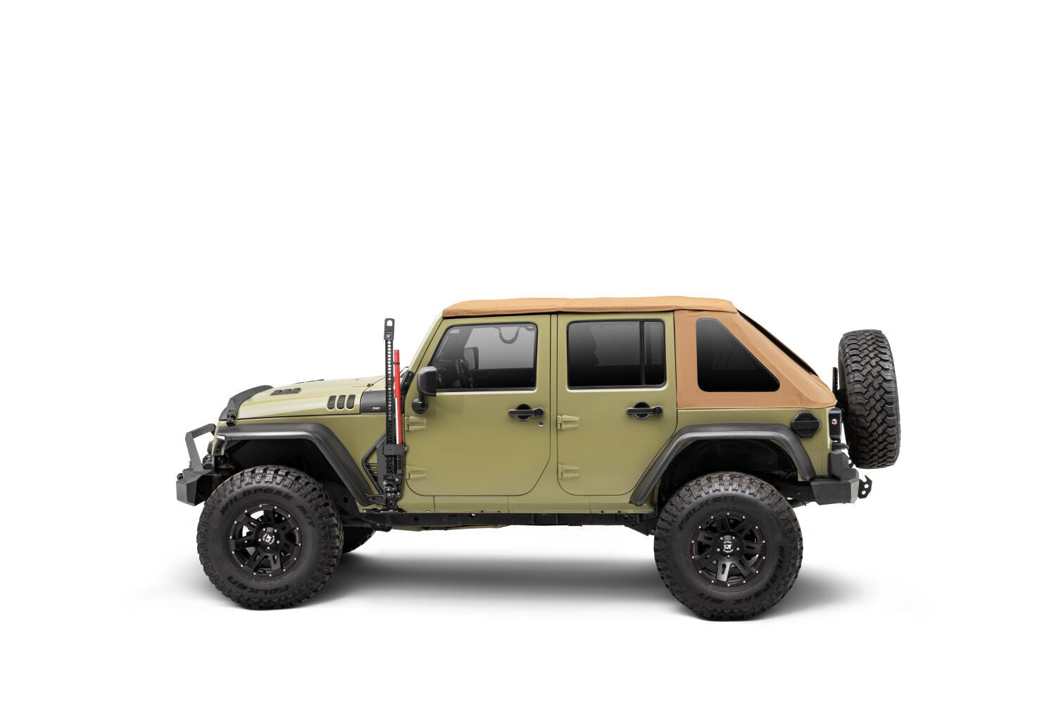 Exterior Jack Mount Textured Black For 2007-2018 Jeep Wrangler JK 2 Door Go Rhino-3