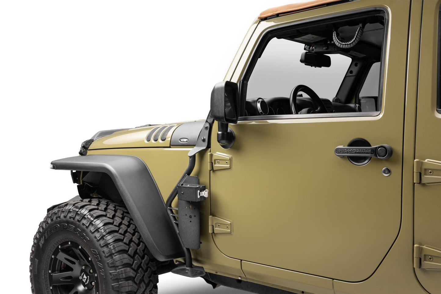 Exterior Jack Mount Textured Black For 2007-2018 Jeep Wrangler JK 2 Door Go Rhino-4
