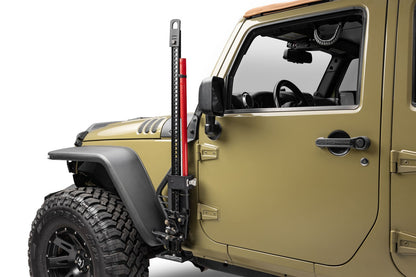 Exterior Jack Mount Textured Black For 2007-2018 Jeep Wrangler JK 2 Door Go Rhino-5